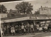 A line of customers outside The Coop decades ago